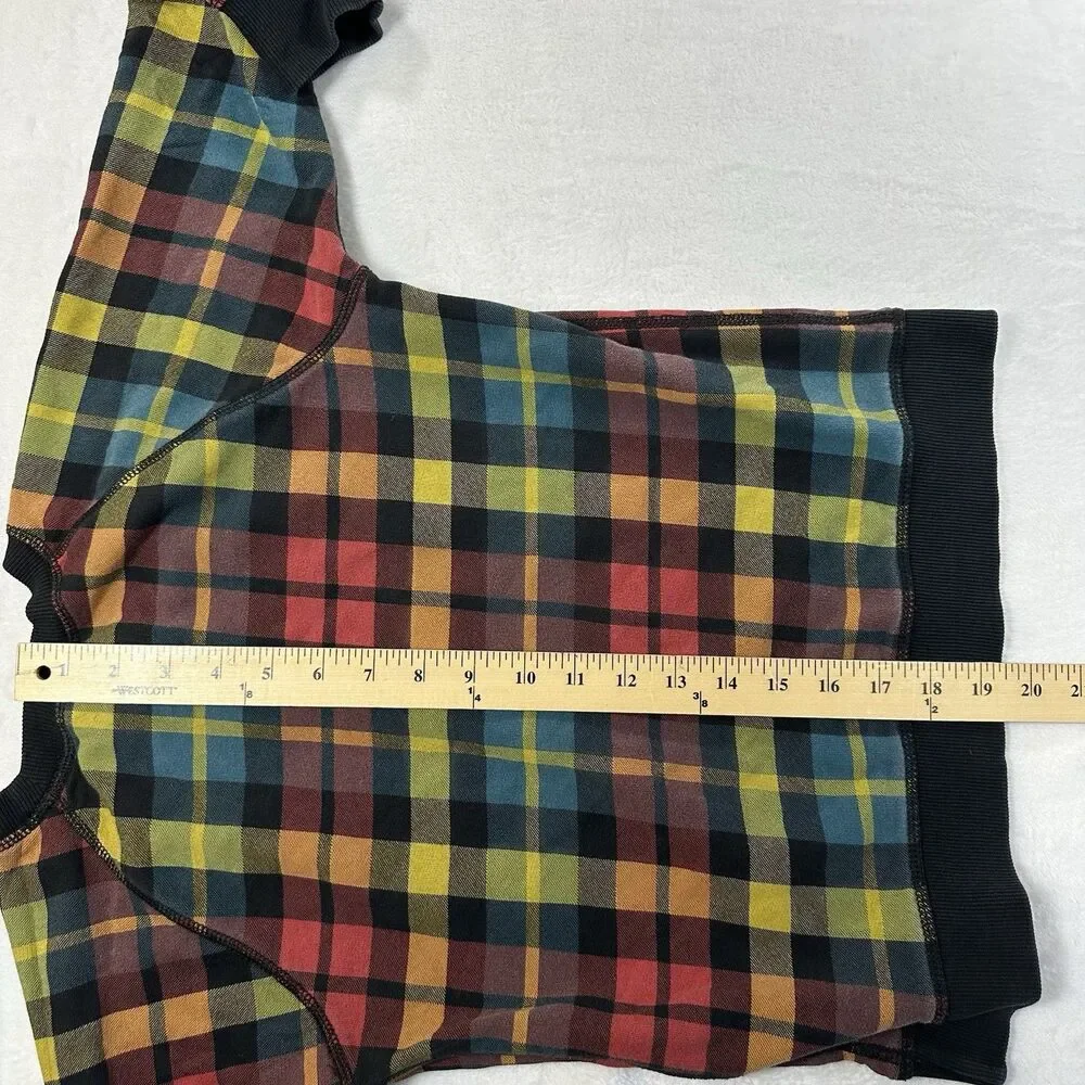 Hanna‎ Andersson Girls Plaid Sweatshirt Size 10 140cm Crewneck Pullover